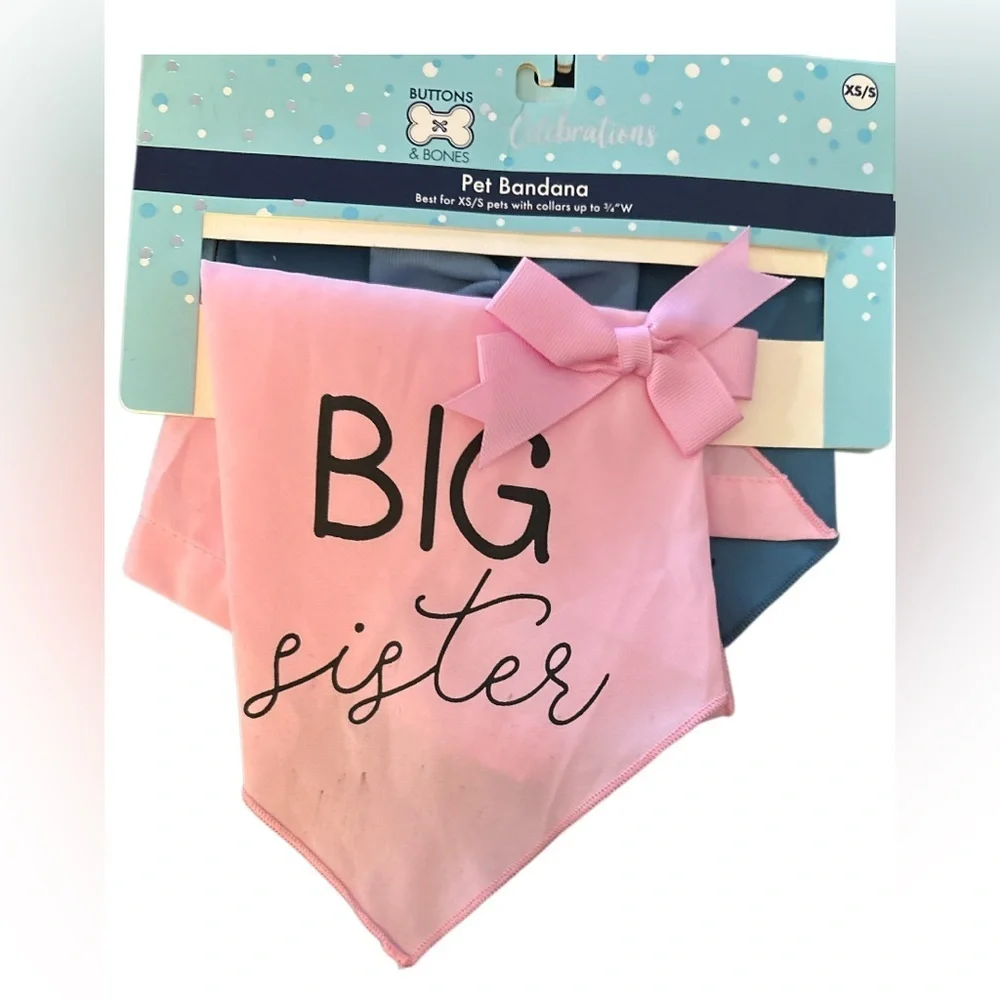 Dog-Cat New Baby Big Brother- Big Sister  Welcome home PET bandanna